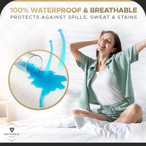 MATTSHIELD ORIGINAL MATTSHIELD Ultimate 3-Piece Kit - Bed Bug-Proof Mattress Cover King Size 100% Cotton Top + 2 Queen Pillow Protectors with Zipper - 6 Sided Waterproof Encasement, Total Defense Kit - Image 5