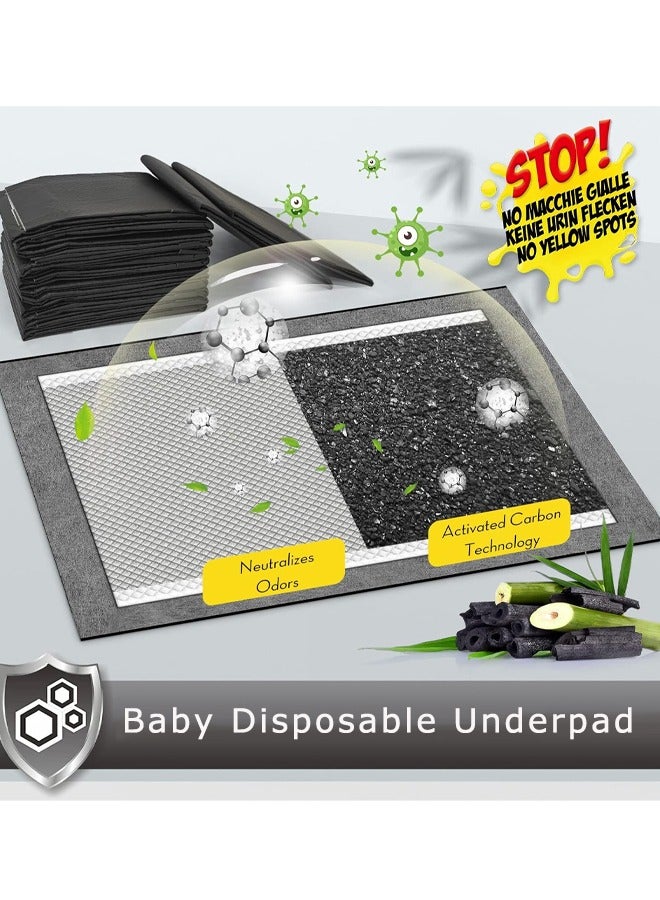 Activated Charcoal Pet Pee Pads, Odorless Charcoal Puppy Pads for Dogs Disposable Training Pads Large Disposable Puppy Pads Leak-Proof Super Absorbent Charcoal Potty Training Pad with Quick-Dry Surface for Dogs Puppies Cats Kittens or Small Pets - Image 4
