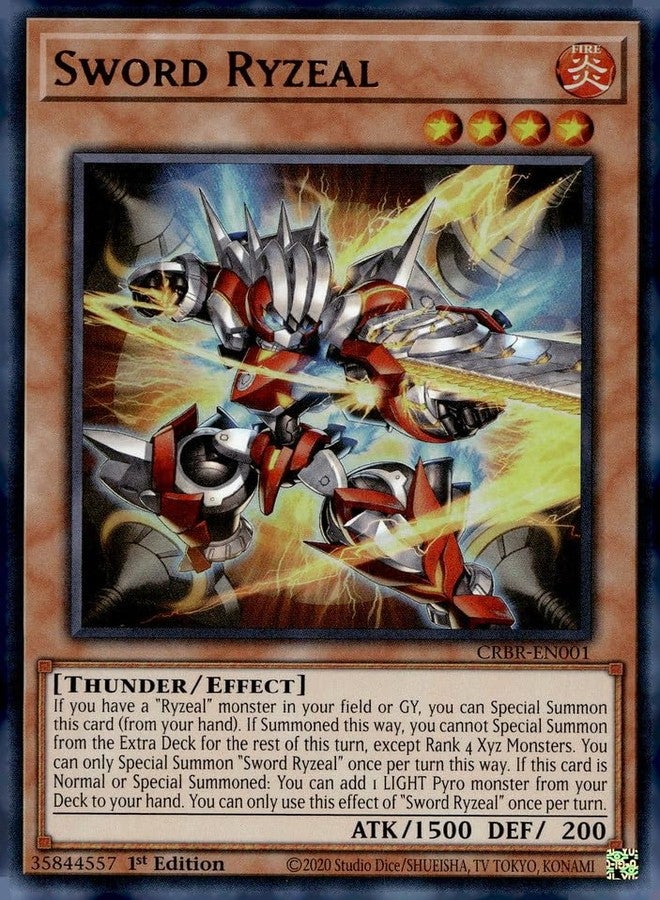 Yu-Gi-Oh! Sword Ryzeal - CRBR-EN001 - Ultra Rare - 1st Edition