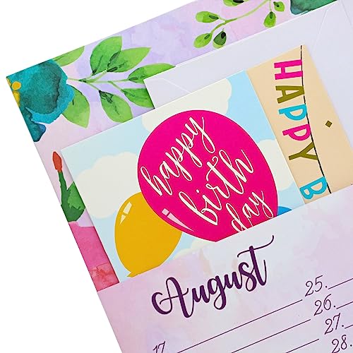 Sustainable Greetings Floral Month by Month Greeting Card Organiser Book with 24 Pockets, Card and File Keeper Dividers for Birthdays, Weddings, Milestones, Graduation Parties, Holiday Reminders (21 x 25 cm) - Image 5