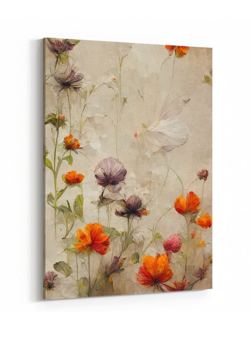 لوحة كانفاس على إطار خشبي بتصميم زهور جميلة - Image 4