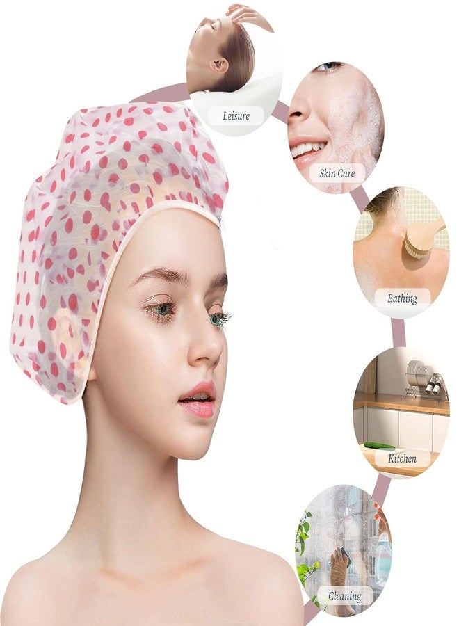 Rinpoche Shower Caps Disposable and Reusable Caps Waterproof and Convenient Daily Use Plastic Shower Cap for Unisex Adults (Multicolor) (Pack Of 3) - Image 5