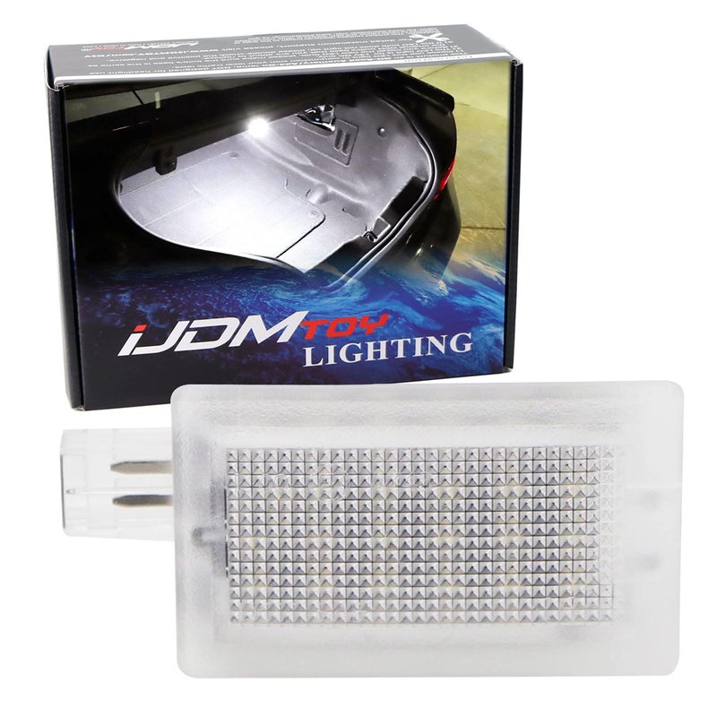 iJDMTOY Super Bright 2W High Power Xenon White Full LED Trunk Cargo Area Light Assembly Compatible With Dodge Challenger Charger Dart Magnum Chrysler 200 300 Sebring Powered by 18SMD LED Diodes