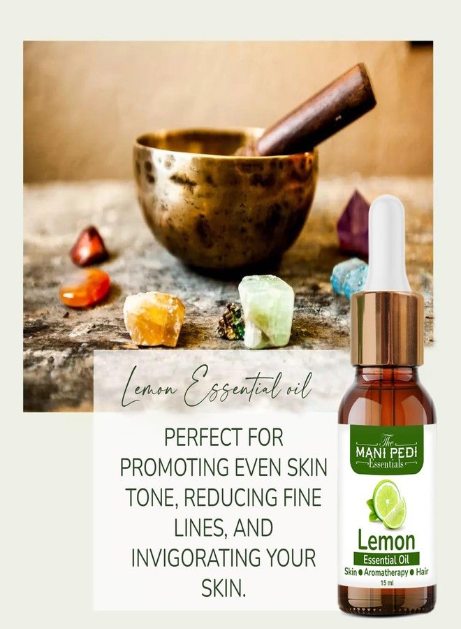 Aromatic Lemon Essential Oil Pure & Natural for helps Brighter Skin & Clean Refreshing | Home Aroma Diffuser Oil - 15ml - Image 4