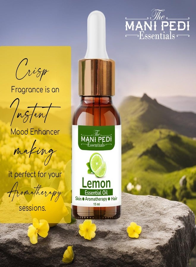 Aromatic Lemon Essential Oil Pure & Natural for helps Brighter Skin & Clean Refreshing | Home Aroma Diffuser Oil - 15ml - Image 2