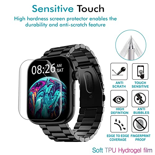 Wisely Glass |Pack 3| For Noise Colorfit Ultra 3 Smartwatch Screen Guard Scratch Guard Full Screen Protector Compatible For Noise Colorfit Ultra 3 1.96 Flexible Hd Bubble Free (Pack Of 3) - Image 2