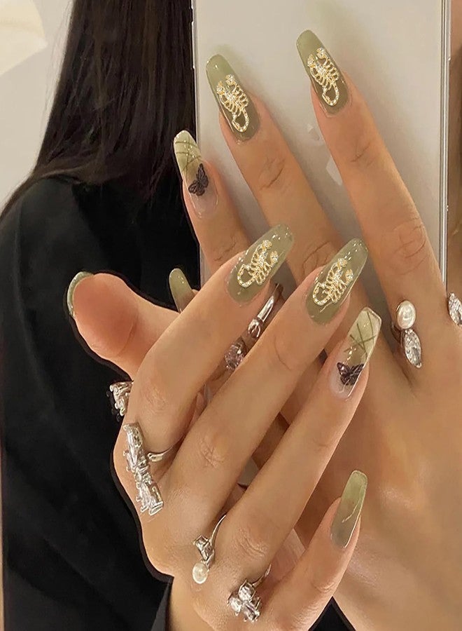 JERCLITY 30 Pieces Scorpion Nail Charms Gold Scorpion Charms for Nails Gold Nail Charms Scorpion Nail Gems and Charms for Women Girls Nail Art - Image 3