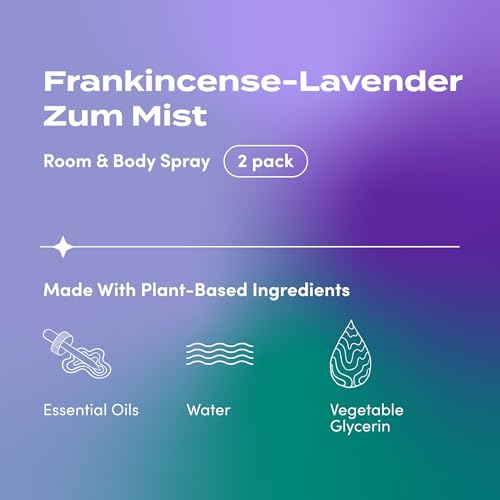 Indigo Wild Zum Mist Room Body Spray Aromatherapy Essential Oil Spray Natural Body Mist Room Spray FrankincenseLavender Scent 4 fl oz 2 Pack - Image 3
