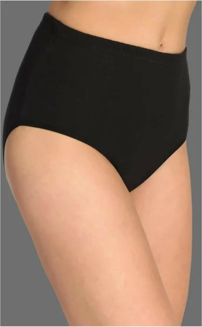 توتكو 12 Pieces Black Color Rib Bato Panties