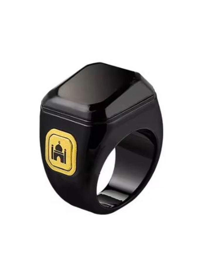 BSTWSH Innovative BSTWSH Ring: Multifunctional Islamic Smart Ring Featuring App Connectivity, Real-Time Prayer Notifications, Electronic Tasbih, Qibla Direction, and Time Display - Image 3