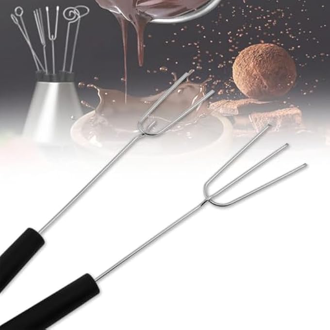 كيلا مجموعة من 6 قطع من أدوات غمس الحلوى المصنوعة من الفولاذ المقاوم للصدأ، ومجموعة ملاعق وشوك غمس الشوكولاتة، ولوازم الخبز، ومجموعة أدوات تزيين الخبز بنفسك - Image 5
