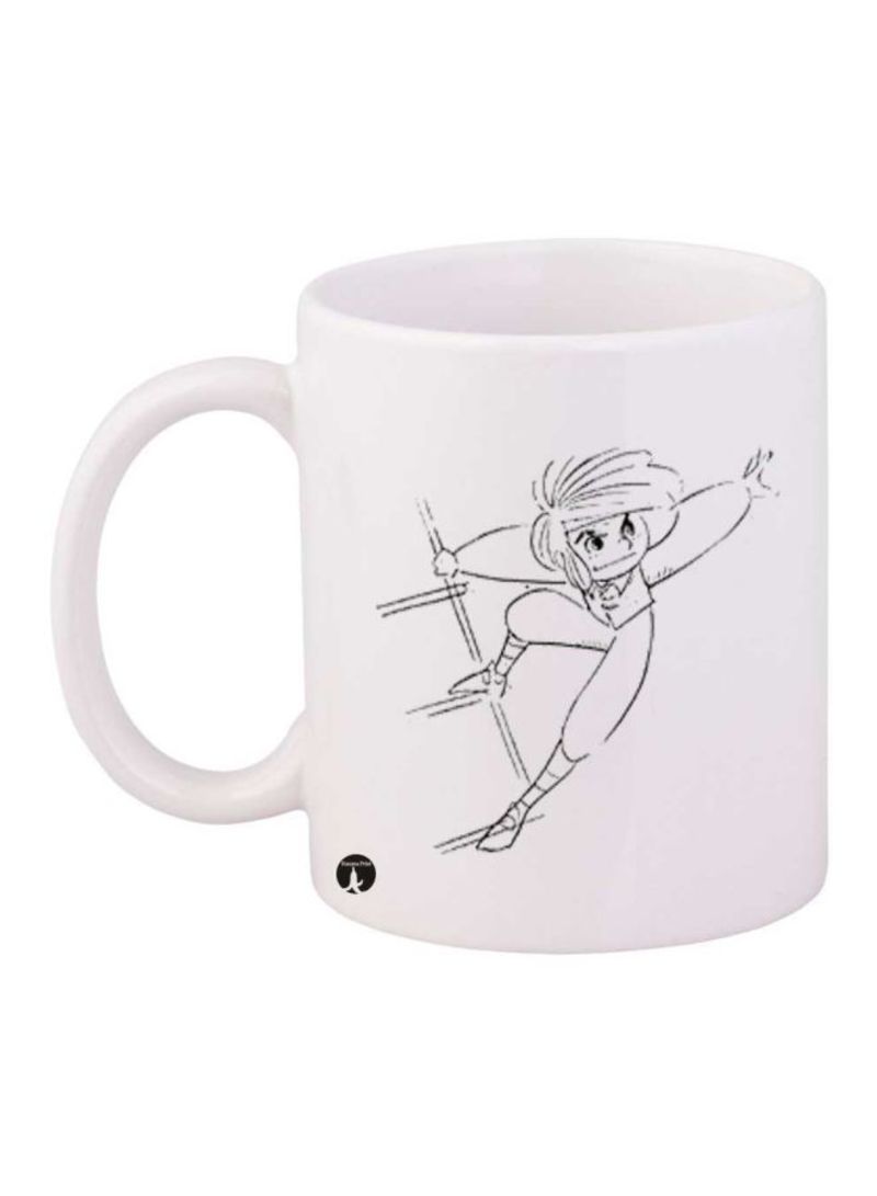 Anime Jazeerat Al Kanz Printed Mug White/Black Standard Size