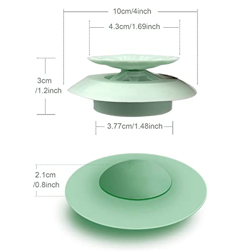 Jber Shower Drain Stopper - Silicone Bathtub Drain Strainers, Hair Trap Hair Catcher Bathtub Drain Stopper Protectors Cover Easy to Install and Clean Suit for Bathroom Bathtub and Kitchen 5 Pack - Image 2