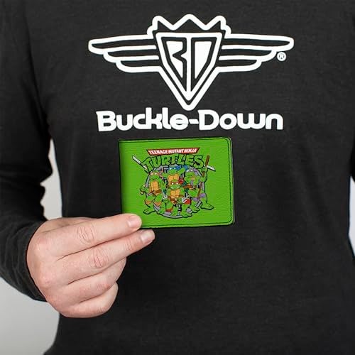 Buckle Down Nickelodeon Buckle-Down Bifold Wallet Ninja Turtles Multicolor, 4.0" x 3.5" - Image 3