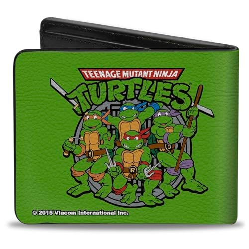 Buckle Down Nickelodeon Buckle-Down Bifold Wallet Ninja Turtles Multicolor, 4.0" x 3.5" - Image 2