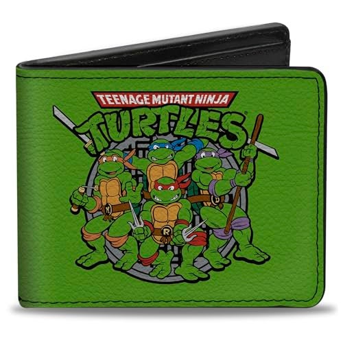 Buckle Down Nickelodeon Buckle-Down Bifold Wallet Ninja Turtles Multicolor, 4.0" x 3.5" - Image 1