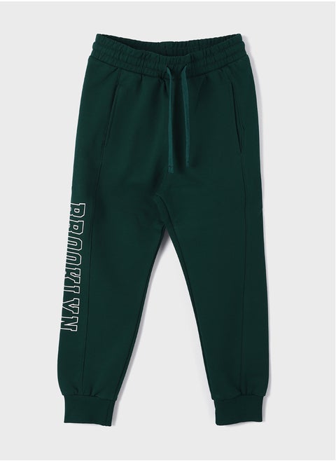 Elastic Waist Printed Boy Jogger Sweatpants