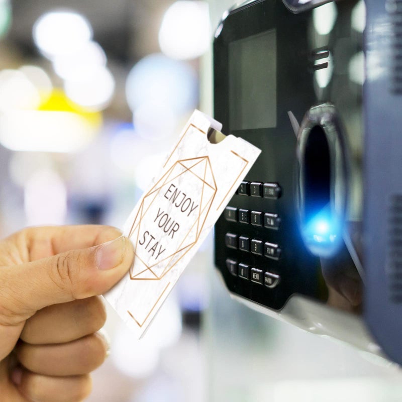 Geyee حافظة بطاقات مفاتيح الفندق جيي 500 قطعة مع مغلفات مفاتيح تغطي مفاتيح الفندق، 2.4 × 3.5 بوصة (تصميم دقيق) - Image 5