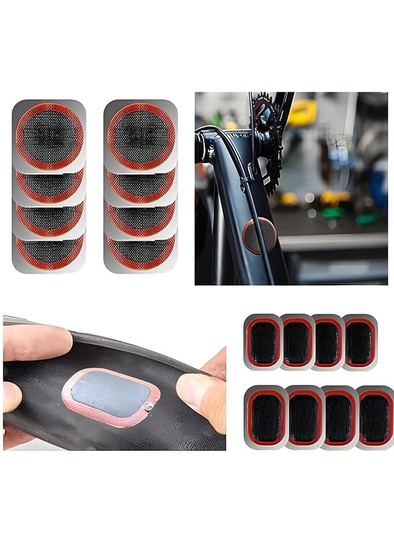 BUWEI - Puncture Bike Tire Repair Kit, 40 pcs Tire Patches and 4pcs Metal Rasps, 3 Tyre sealant，2 Valve，2 Crowbar，4 Rubber tube，Bicycle Tire Repair Kit, Practical Bike Tire Patch Kit Road Bike Tire Patch Tool Easy & Quick Repair for Bicycles(55pcs) - Image 1