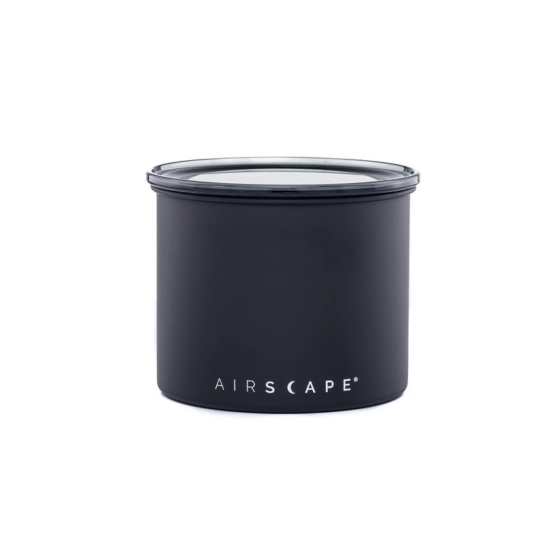 Planetary Design Airscape® Stainless Steel Coffee Canister | Food Storage Container | US Patented Inner Plunger Lid REMOVES Excess Oxygen | Don't Buy airtight, Buy AIR-Less (Small, Matte Black) - Image 2