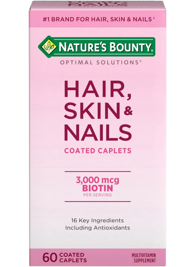 Hair, Skin & Nails Formula, 3,000 mcg Biotin, 60 Coated Caplets - pzsku/Z816380028CA30CDE9CCEZ/45/_/1726762802/622e58ba-296c-495c-b3d2-8f2d4723dd60