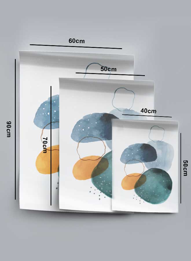 لوحة بوستر ديكور لوحة بدون فريم مع أربع قطع منفصلة من اللاصق ذو الوجهين تصميم رسم تجريدي غرفة النوم غرفة المعيشة وديكور المكتب - Image 4