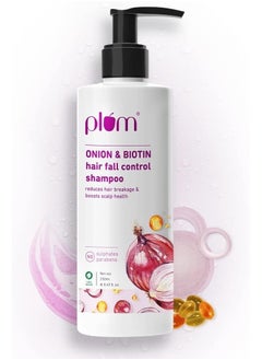 Plum Plum Onion and Biotin Shampoo for Hairfall Control Reduces Hair Breakage Improves Hair Quality Reduce Hair Fall  Boosts Scalp Health for All Hair Types 250ml  - Image 1