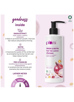 Plum Plum Onion and Biotin Shampoo for Hairfall Control Reduces Hair Breakage Improves Hair Quality Reduce Hair Fall  Boosts Scalp Health for All Hair Types 250ml  - Image 3