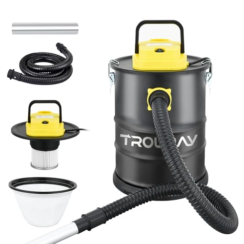 TROURAY Ash Vacuum Cleaner,2.6 Gallon Heat-Resistant Lightweight Canister Vac Cleaners with 800W Powerful Suction and Blowing for Home - Image 1
