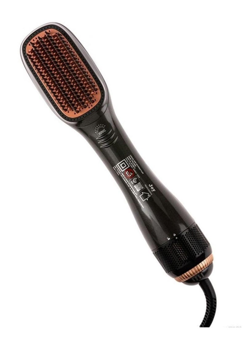 JAJEEK 2 In 1 Professional Hair Dryer Brush and Straightener – Hot Air Styling Comb with Negative Ion Technology, Blow Dryer & Hair Styler Brush for Smooth, Frizz-Free Hair, Fast Drying & Straightening Tool for Women, Ideal for All Hair Types – Black/Pink - Image 1