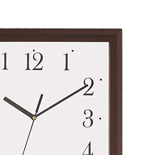 CHRONIKLE Elegant Square Wooden Case Analog English Numbers Wall Clock for Living Room Home Decorations Office Gifts (Size: 31.5 x 5 x 31.5 CM | Weight: 1125 Gram | Color: Rosewood) - Image 4