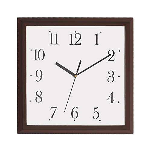 CHRONIKLE Elegant Square Wooden Case Analog English Numbers Wall Clock for Living Room Home Decorations Office Gifts (Size: 31.5 x 5 x 31.5 CM | Weight: 1125 Gram | Color: Rosewood) - Image 5