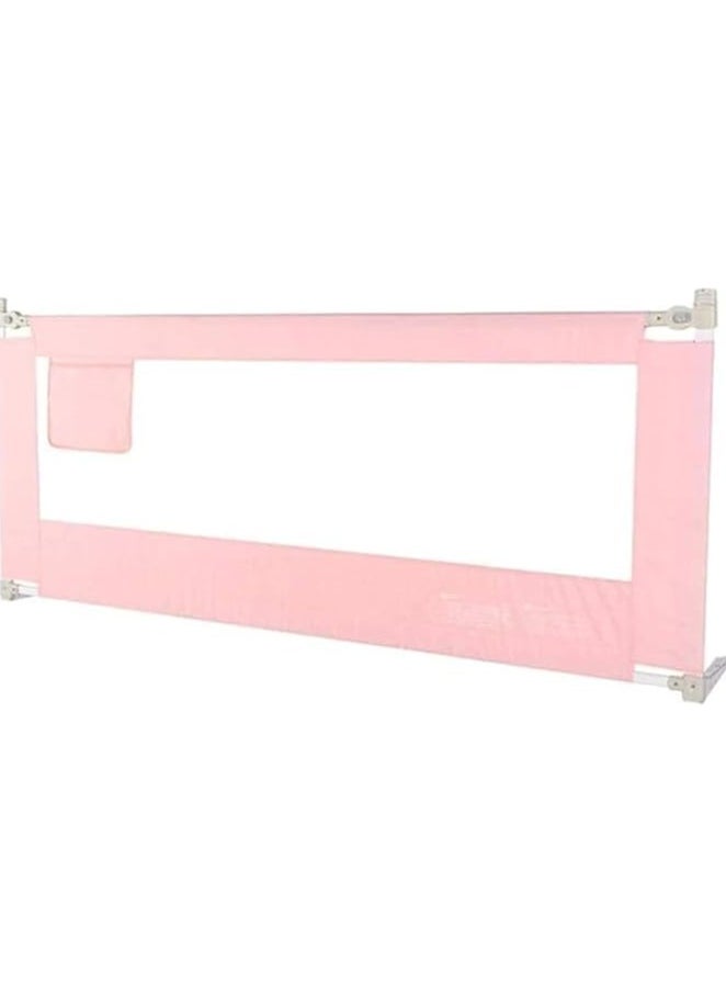 Generic Bed Rail Portable Safety Guard for Baby, Toddlers Protection Guardrail for Kids/Child, Vertical Lift,for Single Bed Double Bed (1 Side) Bed guard (Color : Pink, Size : 180cm)  - Image 1