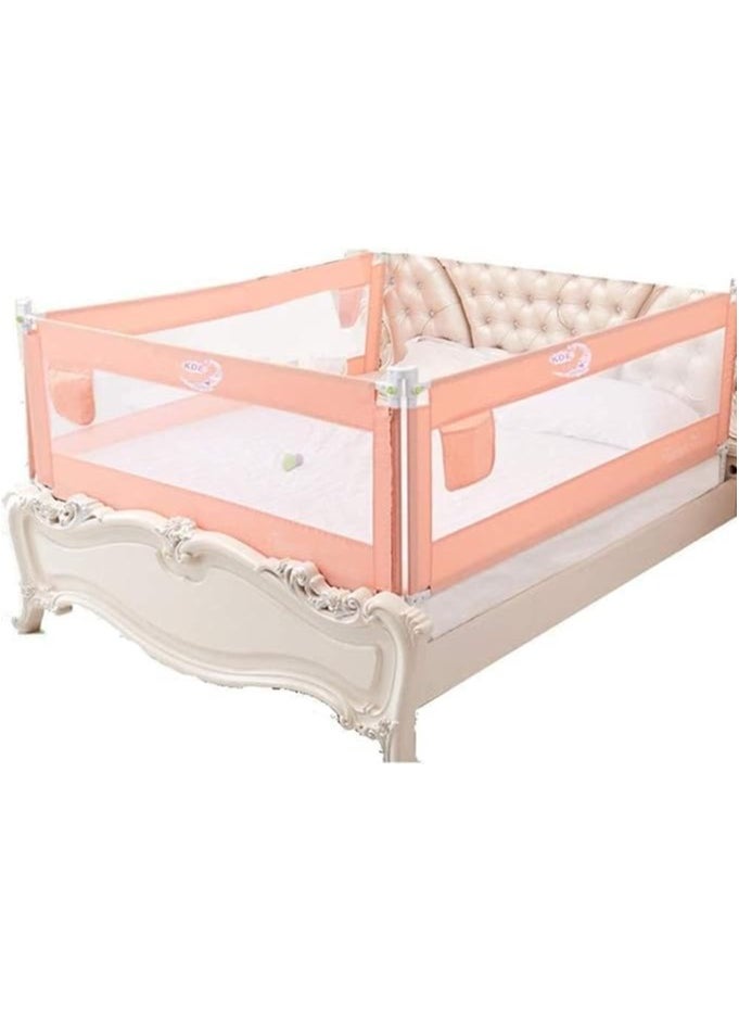 Generic Bed Rail Portable Safety Guard for Baby, Toddlers Protection Guardrail for Kids/Child, Vertical Lift,for Single Bed Double Bed (1 Side) Bed guard (Color : Pink, Size : 180cm)  - Image 3