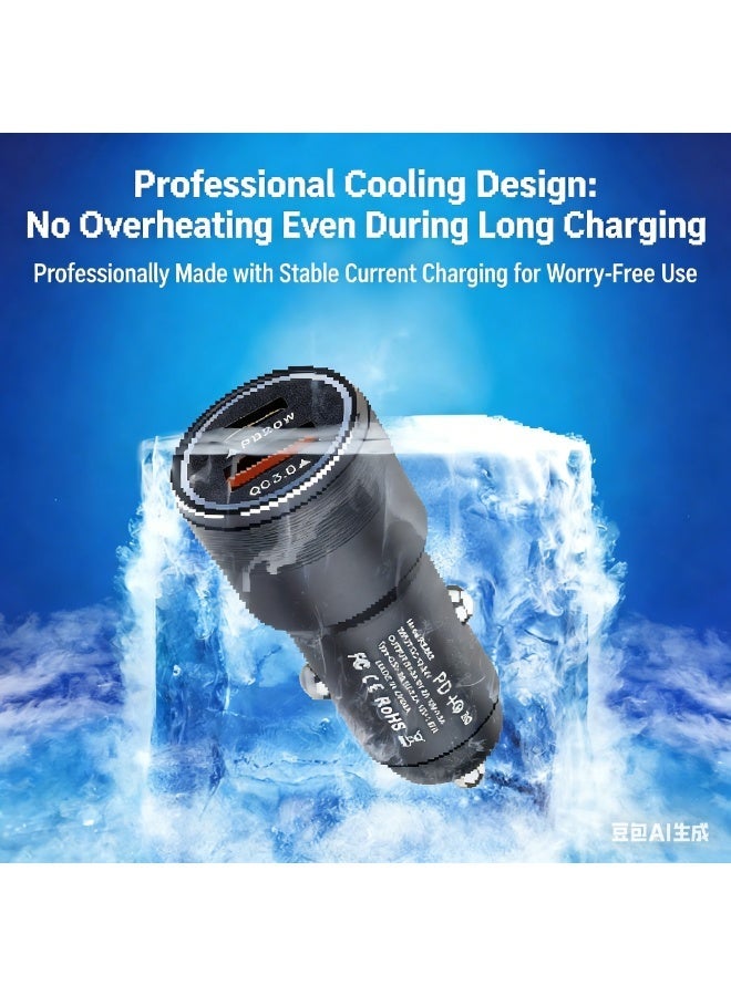 شاحن سيارة USB-C سريع الشحن بقدرة 48 واط، محول سيارة ثنائي المنافذ من النوع C - متوافق مع سلسلة iPhone 17/16/15/14، وSamsung Galaxy S23/S22/S21، وiPad Pro، وAirPods، وHuawei، وغيرها - Image 4