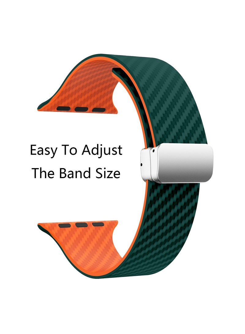 X-level Bands Compatible with Apple Watch 42mm 44mm 45mm 49mm Series 9/8/7/SE/6/5/4/3/2/1 IWatch Ultra/Ultra 2/ Silicone Strap With Magnetic folding Buckle, Quick Release Silicone Straps for Women Men - Image 5