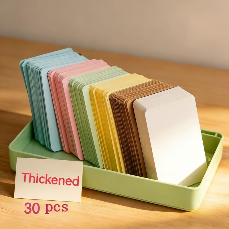 Assorted Colors 30 Sheets Thick Card Memory Cards for DIY Journaling Messages - Image 3
