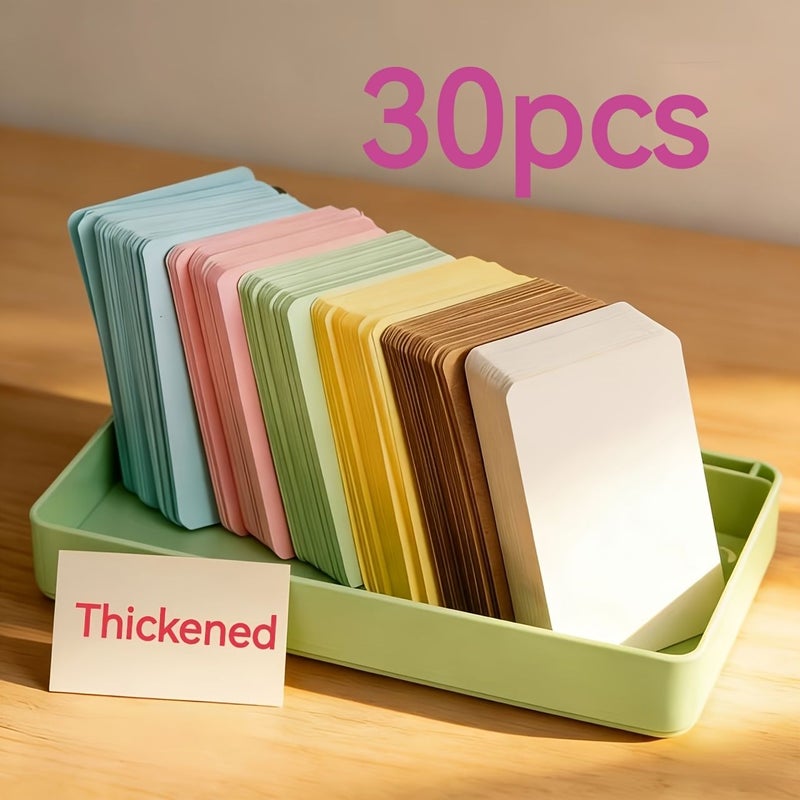 Assorted Colors 30 Sheets Thick Card Memory Cards for DIY Journaling Messages - Image 1