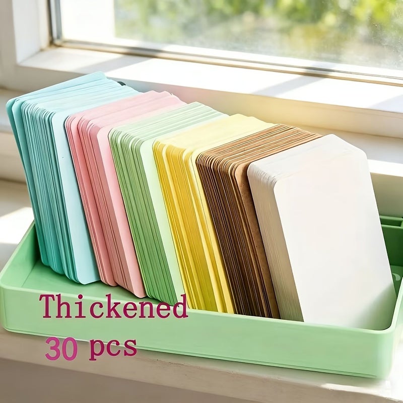 Assorted Colors 30 Sheets Thick Card Memory Cards for DIY Journaling Messages - Image 4