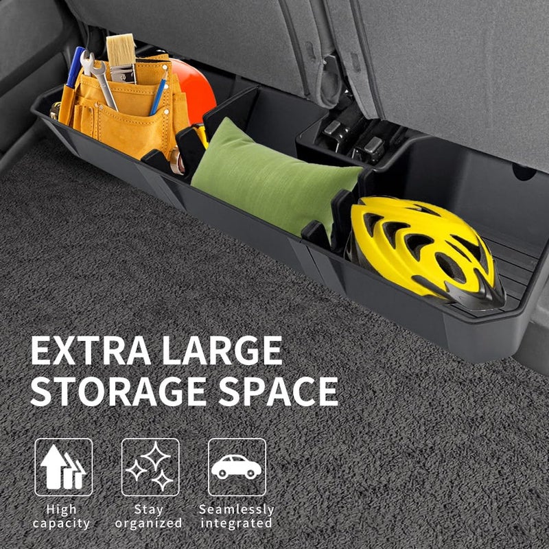 XPHAZZ Rear Underseat Storage Compatible with 2019-2025 RAM 1500 Pickup ABS Under Seat Organizer Bin (ABS - Black, 2019+ RAM 1500) - Image 3