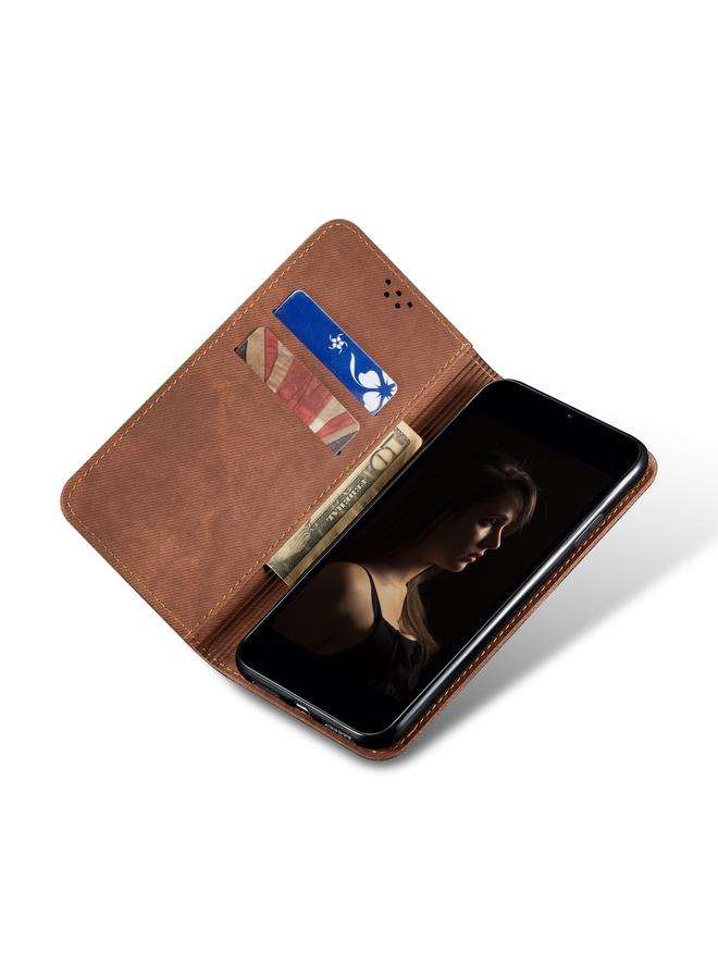 erorex Case For Motorola Edge 50 Ultra Denim Texture Flip Leather Phone Case - Image 4