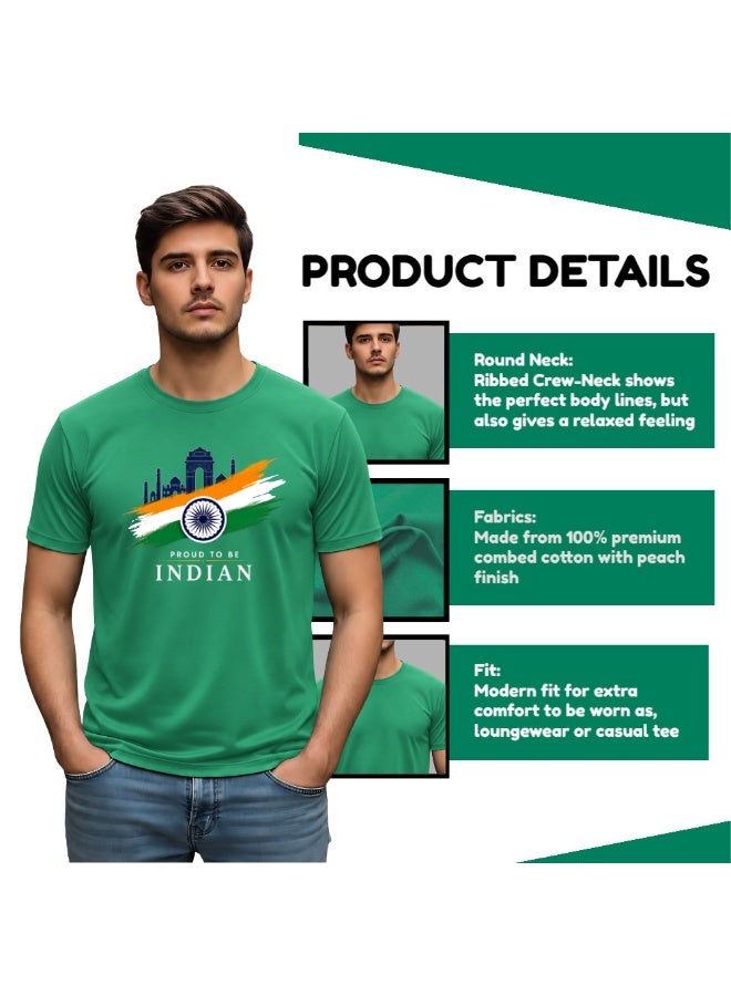 PRINTSHOP4ME India T-shirt for celebrating Republic Day Design Printed Unisex Short Sleeve Round Neck T-shirt - Image 5