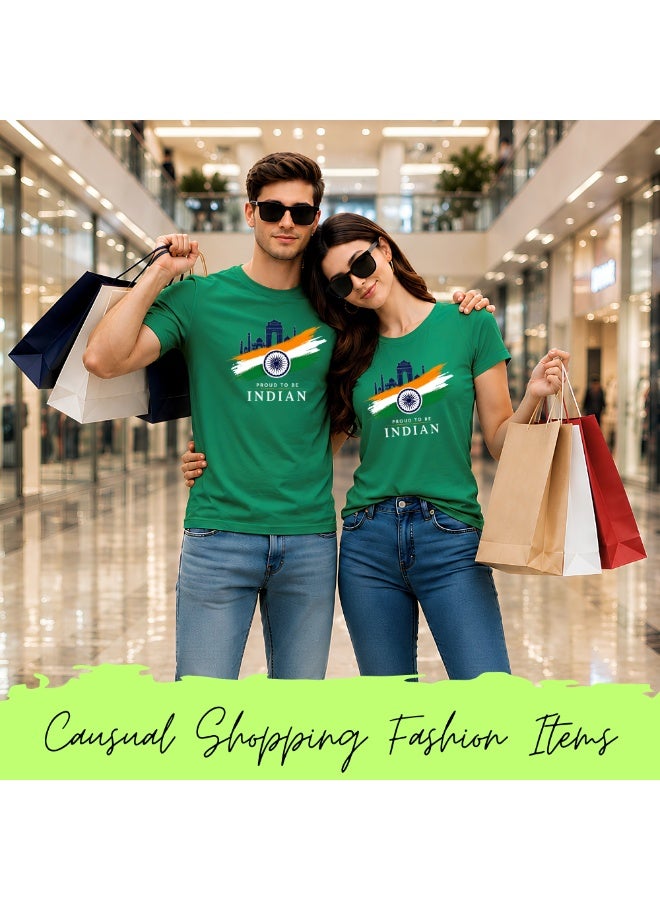 PRINTSHOP4ME India T-shirt for celebrating Republic Day Design Printed Unisex Short Sleeve Round Neck T-shirt - Image 4