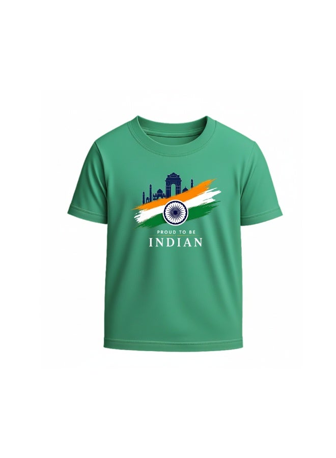 PRINTSHOP4ME India T-shirt for celebrating Republic Day Design Printed Unisex Short Sleeve Round Neck T-shirt - Image 1