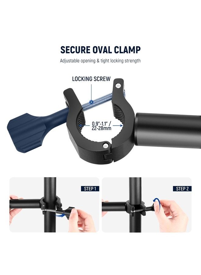 NEEWER Tabletop Overhead Camera Mount Arm, 11.8"-20"/30-51cm Telescopic Extension Arm for Desk Stand with Ball Head Mount 1/4" 3/8" 5/8" Screws for Webcam Camera LED Ring Light Microphone, DS001 - Image 3