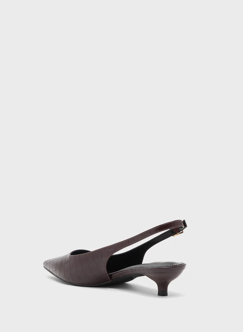 ايلا Low Heel Sling Back Pump