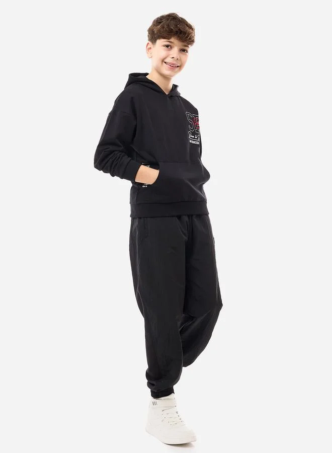 victor and jane Graphic Print Hoodie with Kangaroo Pocket by Styli