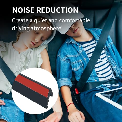 Figpade 13Ft Car Window Weather Stripping with Adhesive Backing,V-Shape Soundproof Car Weather Window Seal Strip with Trim Removal Tool,Universal Rubber Seal Strip Car Accessories - Image 3
