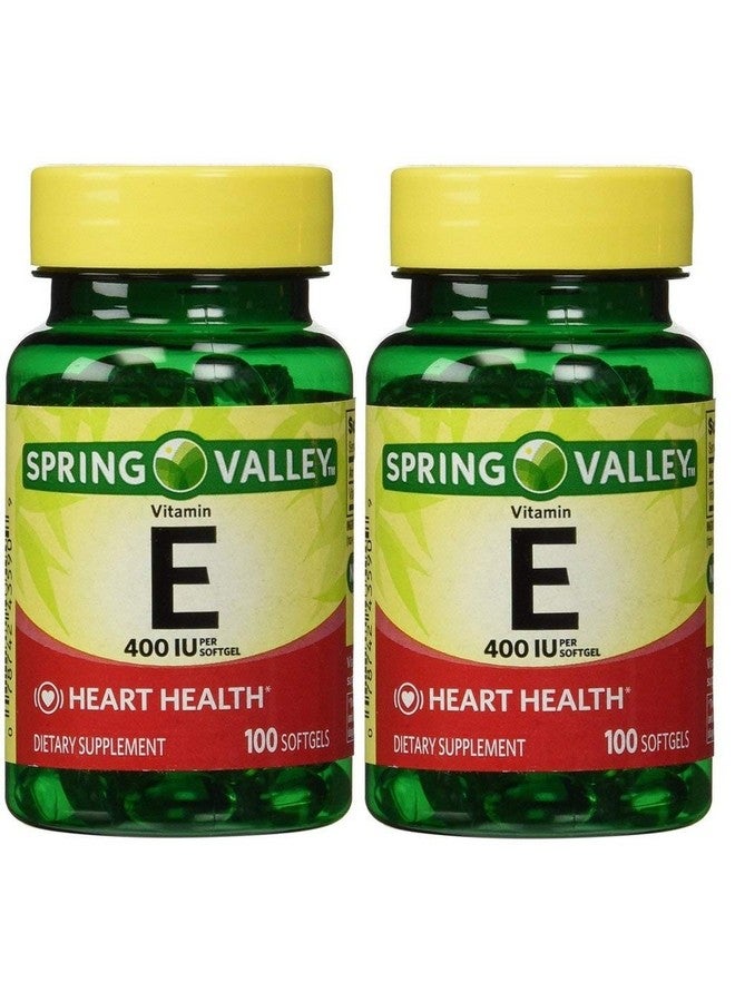 SPRING VALLEY فيتامين E 400 وحدة دولية 100 عد (عبوة من 2) - Image 1