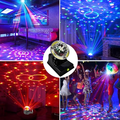 PremiumAV Solar Disco Light – Rotating LED Party Light with USB & Solar Charging, Dual Lighting Modes for Outdoor Garden, Patio, Yard, Festival & Event Decoration (1 Pack) - Image 3